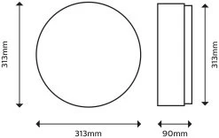 Philips Doris Bathroom Luminaire Flush To Ceiling Light -Habitat Store 1122585 R Z004A