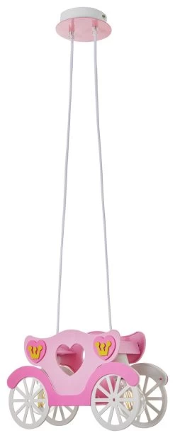 Glow Kids Princess Carriage Pendant Light - Pink & White -Habitat Store 1151446 R Z002A