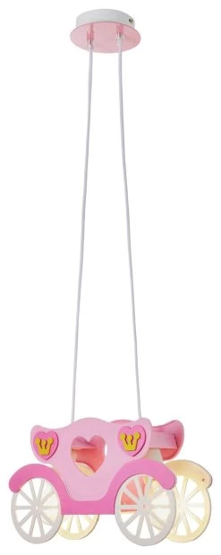 Glow Kids Princess Carriage Pendant Light - Pink & White -Habitat Store 1151446 R Z004A