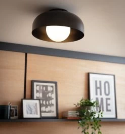 Habitat Modern Globe Metal Bathroom Ceiling Light - Black -Habitat Store 1233584 R Z002C