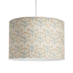 Habitat Floral Print Faux Linen Shade - Cream And Orange -Habitat Store 1233663 R Z002A
