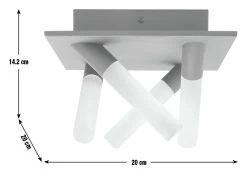 Habitat Metal 4 Light LED Bathroom Flush Ceiling Light-Black -Habitat Store 1233687 R E001