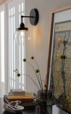 Habitat Globe Metal Bathroom Wall Light - Black -Habitat Store 1233773 R Z002C