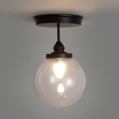 Habitat Globe Metal Bathroom Pendant Light - Black -Habitat Store 1233797 R Z002A