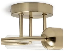 Habitat Ribbed Metal 3 Light Bathroom Ceiling Light - Gold 10 Habitat Ribbed Metal 3 Light Bathroom Ceiling Light - Gold -Habitat Store 1233845 R Z003A