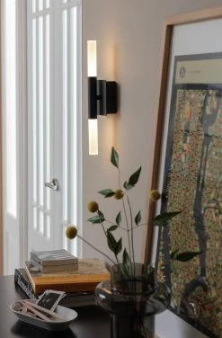 Habitat Metal 2 Light LED Bathroom Wall Light - Black -Habitat Store 1233876 R Z003C