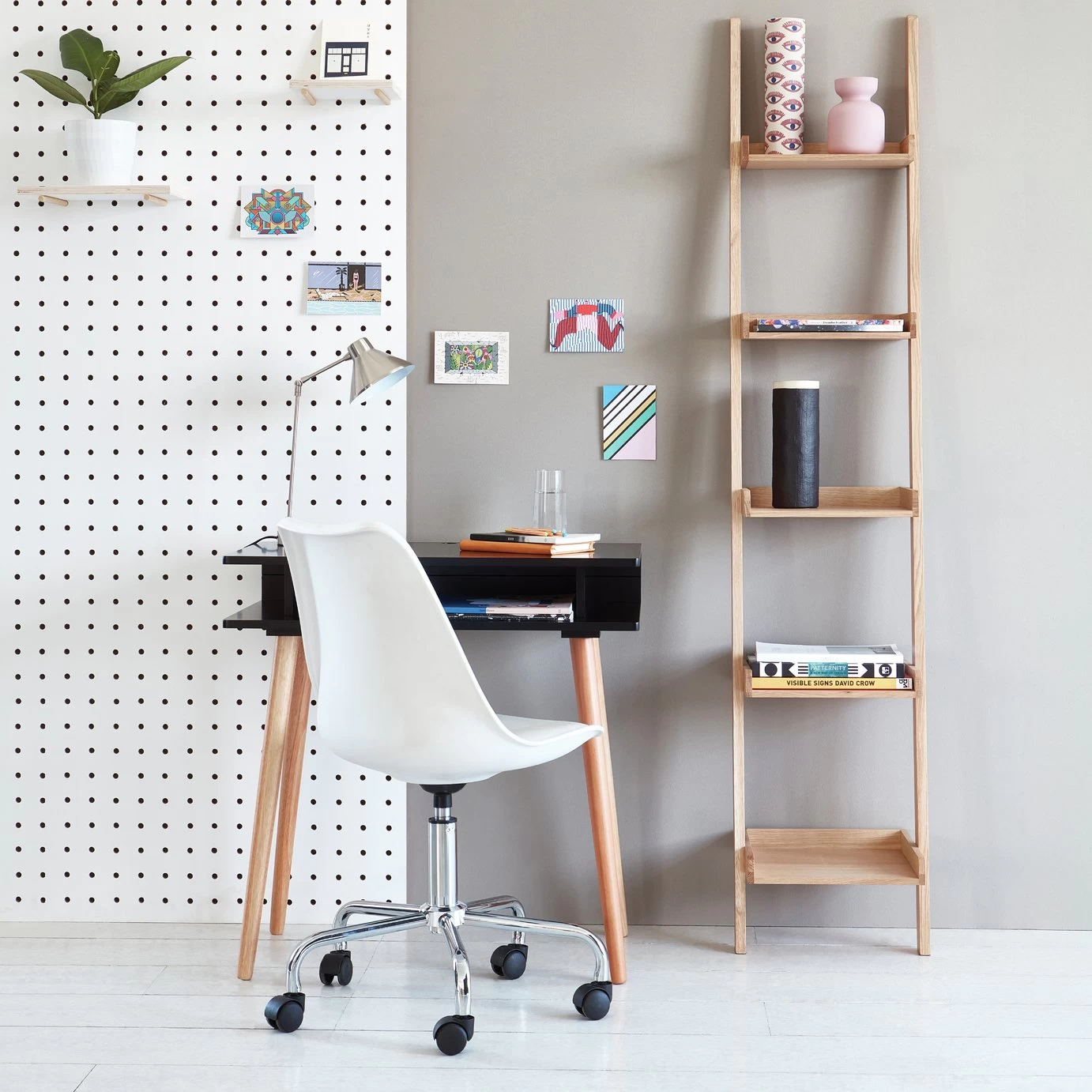 Habitat Bobby Metal Desk Lamp - Silver 6 Habitat Bobby Metal Desk Lamp - Silver - Image 6