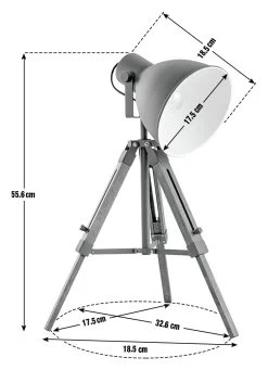 Habitat Loft Living Tripod Table Lamp - Grey 13 Habitat Loft Living Tripod Table Lamp - Grey -Habitat Store 2017596 R E001