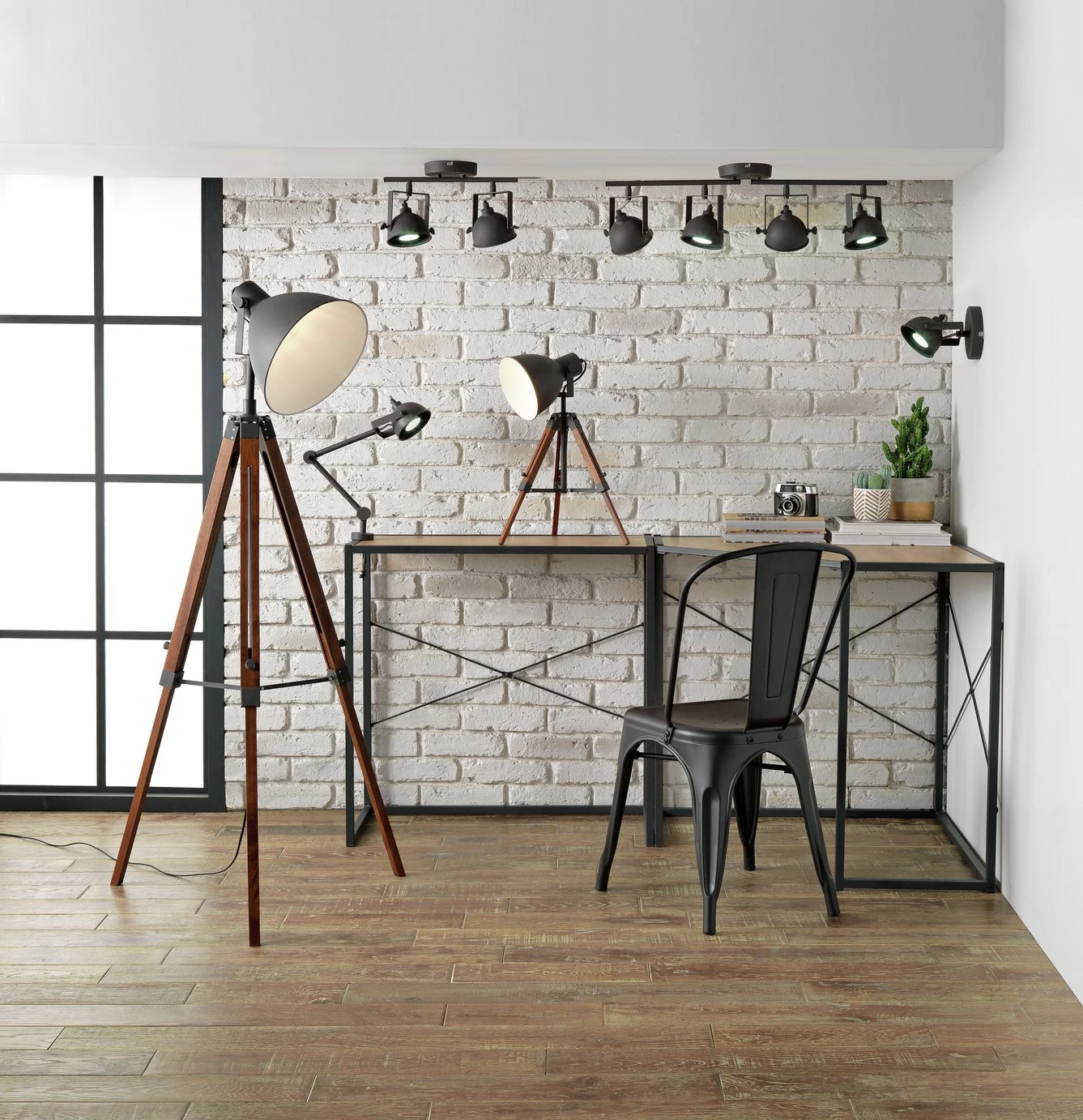 Habitat Loft Living Tripod Table Lamp - Grey 11 Habitat Loft Living Tripod Table Lamp - Grey - Image 11