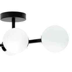 Habitat Opal Metal Bathroom Flush Ceiling Light - Black -Habitat Store 2067405 R Z002A