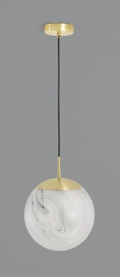 Habitat Tires Alabaster Ceiling Pendant Light -Brushed Brass -Habitat Store 4075990 R Z002A