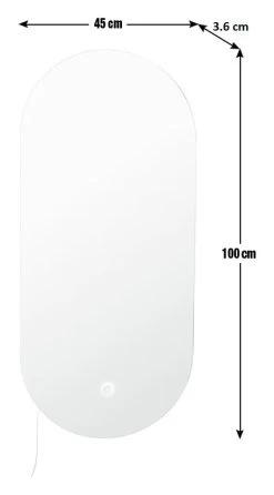 Habitat Large Vertical Backlight LED Mirror - White -Habitat Store 4564401 R E001