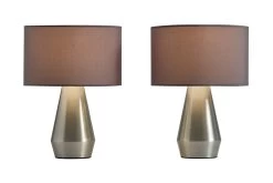 Habitat Maya Pair Of Touch Table Lamps - Grey