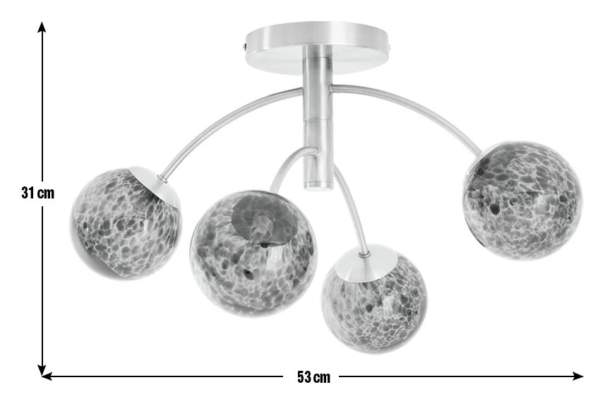 Habitat Hayle Tortoise Shell 4 Light Ceiling Light - Brass 6 Habitat Hayle Tortoise Shell 4 Light Ceiling Light - Brass - Image 6