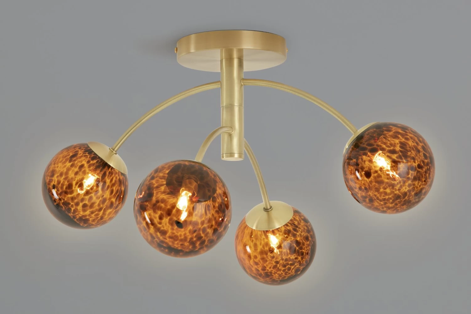 Habitat Hayle Tortoise Shell 4 Light Ceiling Light - Brass 5 Habitat Hayle Tortoise Shell 4 Light Ceiling Light - Brass - Image 5