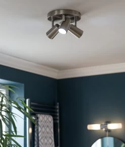 Habitat Spotlight 3 Light Plate - Brushed Chrome -Habitat Store 7567395 R Z003C