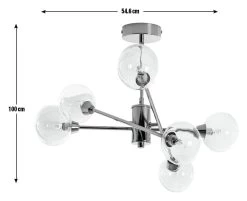 Habitat Glam 6 Light Glass Ceiling Light – Gold -Habitat Store 7835340 R E001