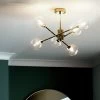 Habitat Glam 6 Light Glass Ceiling Light – Gold