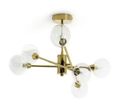 Habitat Glam 6 Light Glass Ceiling Light – Gold -Habitat Store 7835340 R Z002A