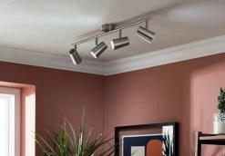 Habitat Brushed Chrome 4 Light Spotlight Bar -Habitat Store 7911525 R Z003C