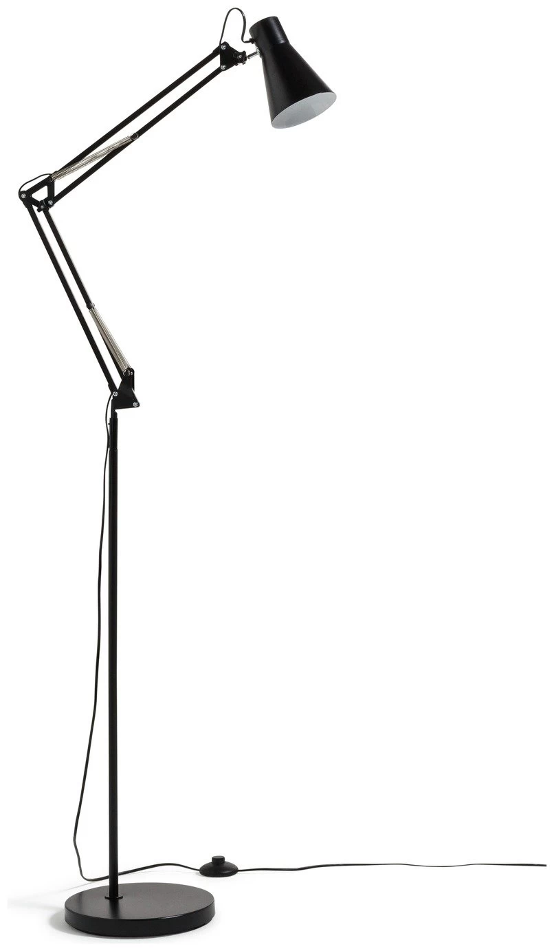 Habitat Swing Arm Floor Lamp - Matt Black 2 Habitat Swing Arm Floor Lamp - Matt Black - Image 2