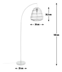 Habitat Rattan Arc Floor Lamp - Cream And Black -Habitat Store 8024789 R E001