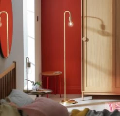 Habitat Rayner Floor Lamp - Brass -Habitat Store 8172648 R Z002C