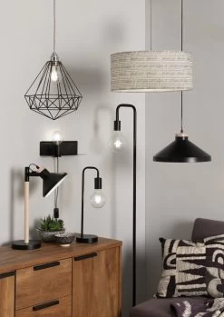 Habitat Rayner Industrial Floor Lamp - Black 13 Habitat Rayner Industrial Floor Lamp - Black -Habitat Store 8438399 R Z002C
