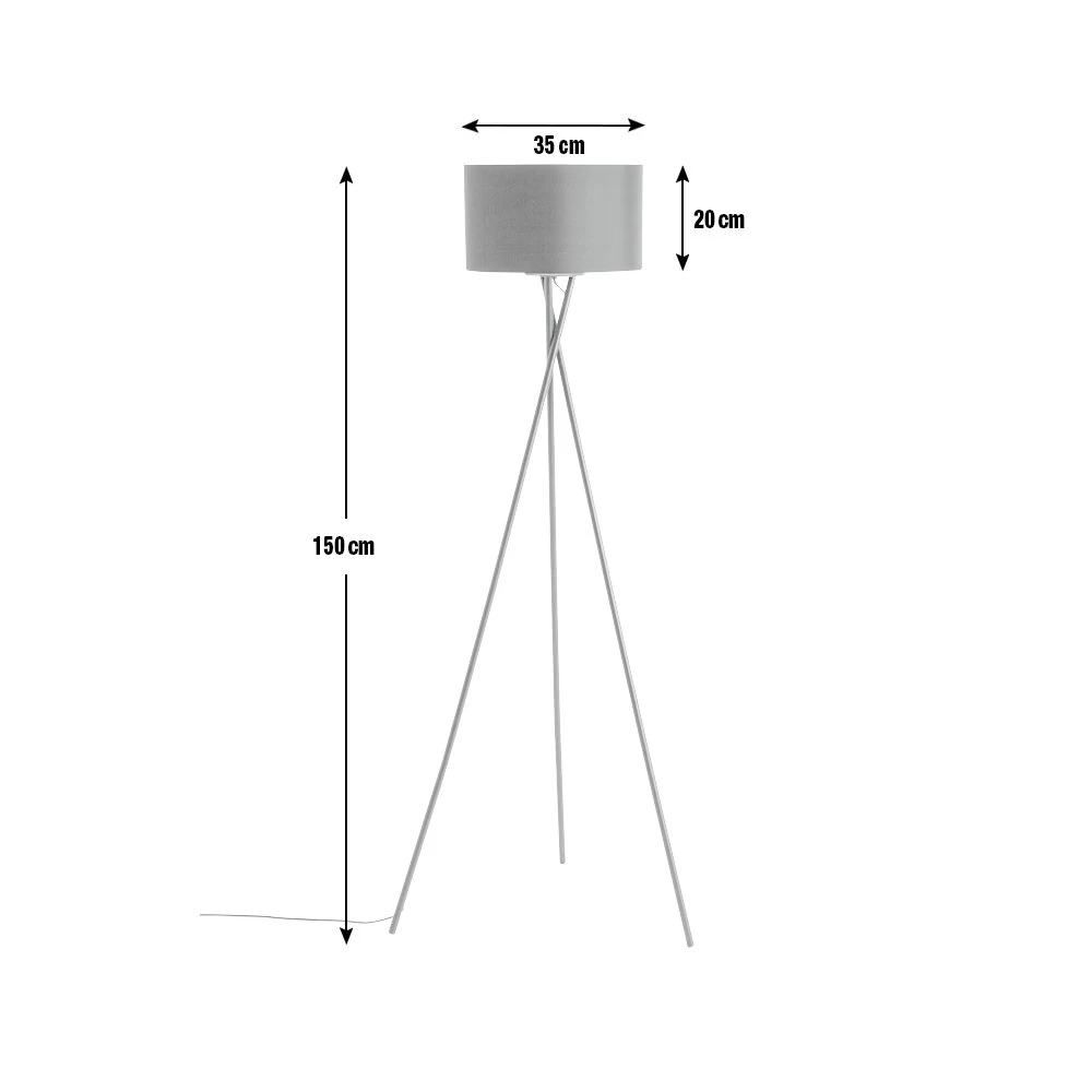Habitat Matt Tripod Floor Lamp - Black 9 Habitat Matt Tripod Floor Lamp - Black - Image 9