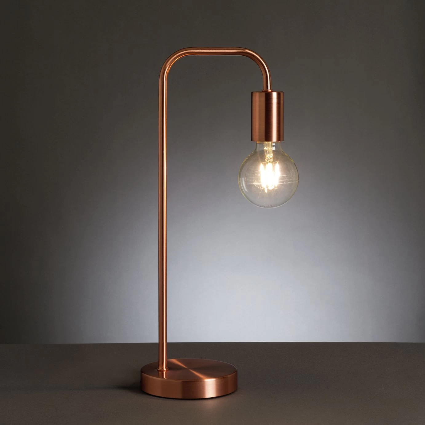 Habitat Rayner Steel LED Desk Lamp - Rose Gold 3 Habitat Rayner Steel LED Desk Lamp - Rose Gold - Image 3