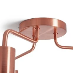 Habitat Rayner Steel LED Flush Ceiling Light - Rosegold -Habitat Store 8927226 R Z003A