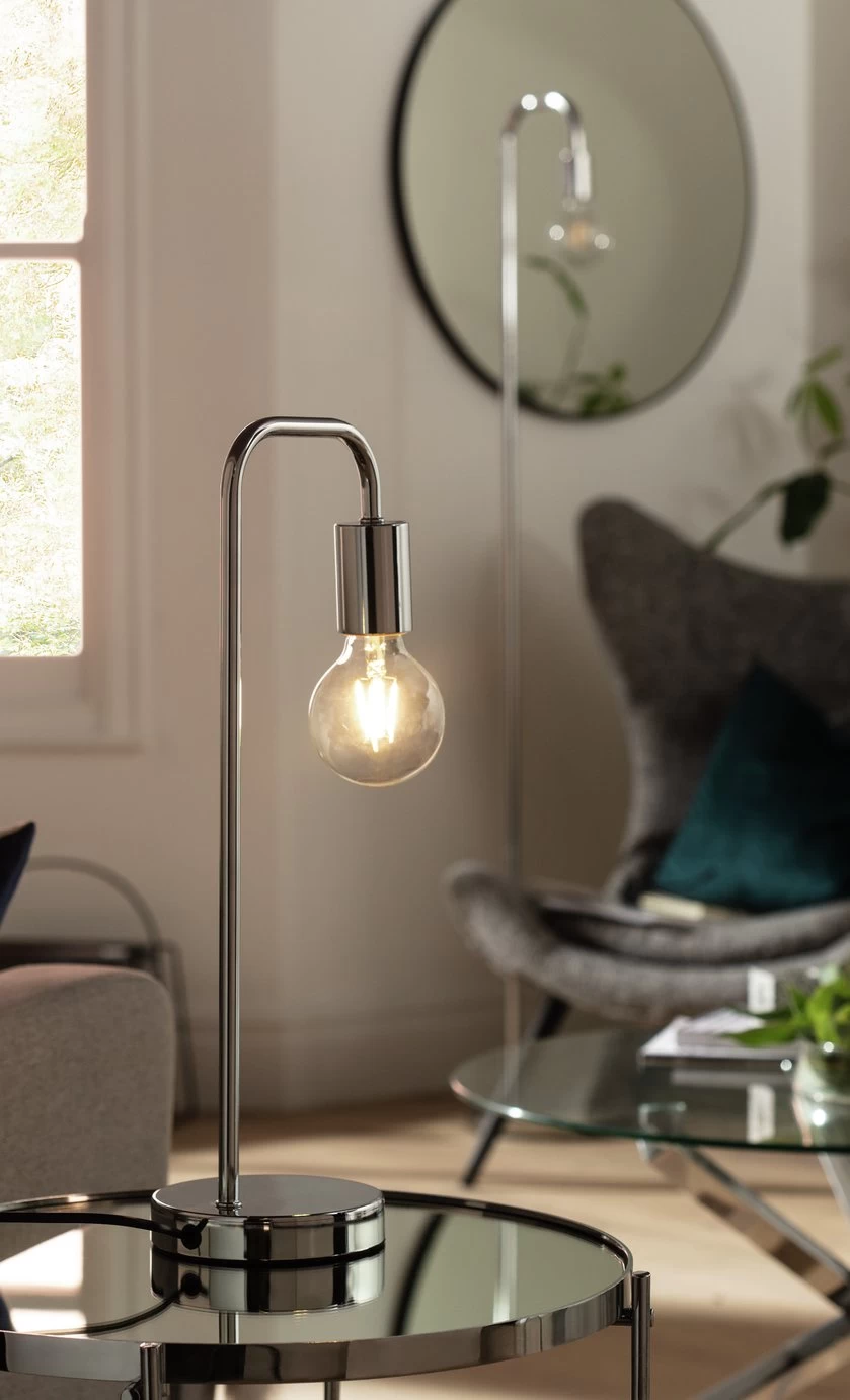 Habitat Rayner Steel LED Table Lamp - Chrome 6 Habitat Rayner Steel LED Table Lamp - Chrome - Image 6