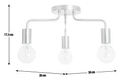 Habitat Rayner Steel 3 Light LED Flush Ceiling Light - Brass 9 Habitat Rayner Steel 3 Light LED Flush Ceiling Light - Brass -Habitat Store 9048946 R E001