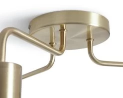 Habitat Rayner Steel 3 Light LED Flush Ceiling Light - Brass 11 Habitat Rayner Steel 3 Light LED Flush Ceiling Light - Brass -Habitat Store 9048946 R Z003A