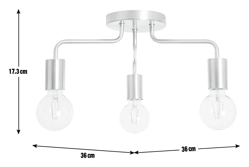Habitat Rayner Steel 3 Light LED Flush Ceiling Light - Brass 6 Habitat Rayner Steel 3 Light LED Flush Ceiling Light - Brass - Image 6