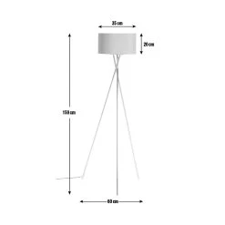 Habitat Tripod Floor Lamp - Grey And Chrome -Habitat Store 9132742 R Z001E