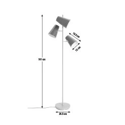 Habitat 3 Light Floor Lamp 17 Habitat 3 Light Floor Lamp -Habitat Store 9168187 R Z001E