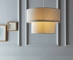 Habitat 2 Tier Linen Mix Shade - Grey -Habitat Store 9197691 R Z002C