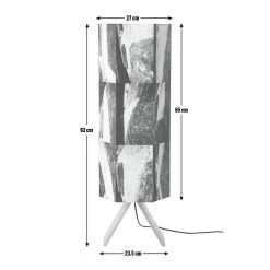 Habitat Whiteleaf Printed Column Floor Lamp - Black & White -Habitat Store 9201910 R E001