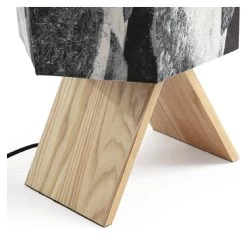 Habitat Whiteleaf Printed Column Floor Lamp - Black & White -Habitat Store 9201910 R Z003A