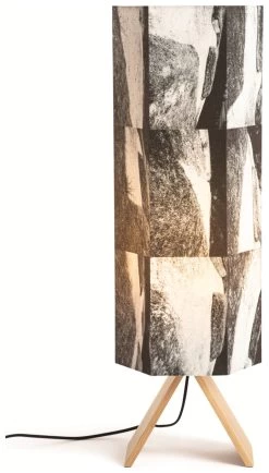 Habitat Whiteleaf Printed Column Floor Lamp - Black & White -Habitat Store 9201910 R Z008A