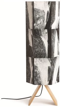 Habitat Whiteleaf Printed Column Floor Lamp - Black & White -Habitat Store 9201910 R Z009A