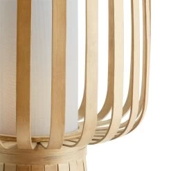 Habitat Achille Bamboo Table Lamp - Natural & White -Habitat Store 9202256 R Z002A
