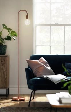 Habitat Rayner Floor Lamp - Rose Gold -Habitat Store 9222061 R Z003C