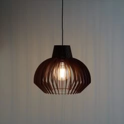 Habitat Achille Plywood Pendant Shade - Walnut -Habitat Store 9361025 R Z004C