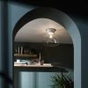 Habitat Diablo Glass Flush To Ceiling Light - White
