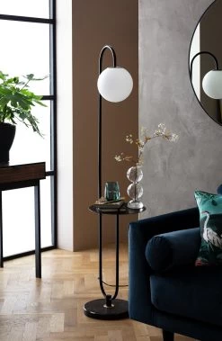 Habitat Sagara Opal Shelf Floor Lamp - Black -Habitat Store 9401318 R Z002C