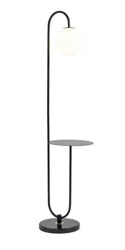 Habitat Sagara Opal Shelf Floor Lamp - Black -Habitat Store 9401318 R Z008A