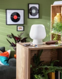 Habitat Lucetta Glass Table Lamp - White -Habitat Store 9404645 R Z002C