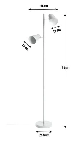 Habitat Iras Double Head Floor Lamp - Grey 11 Habitat Iras Double Head Floor Lamp - Grey -Habitat Store 9404779 R E001